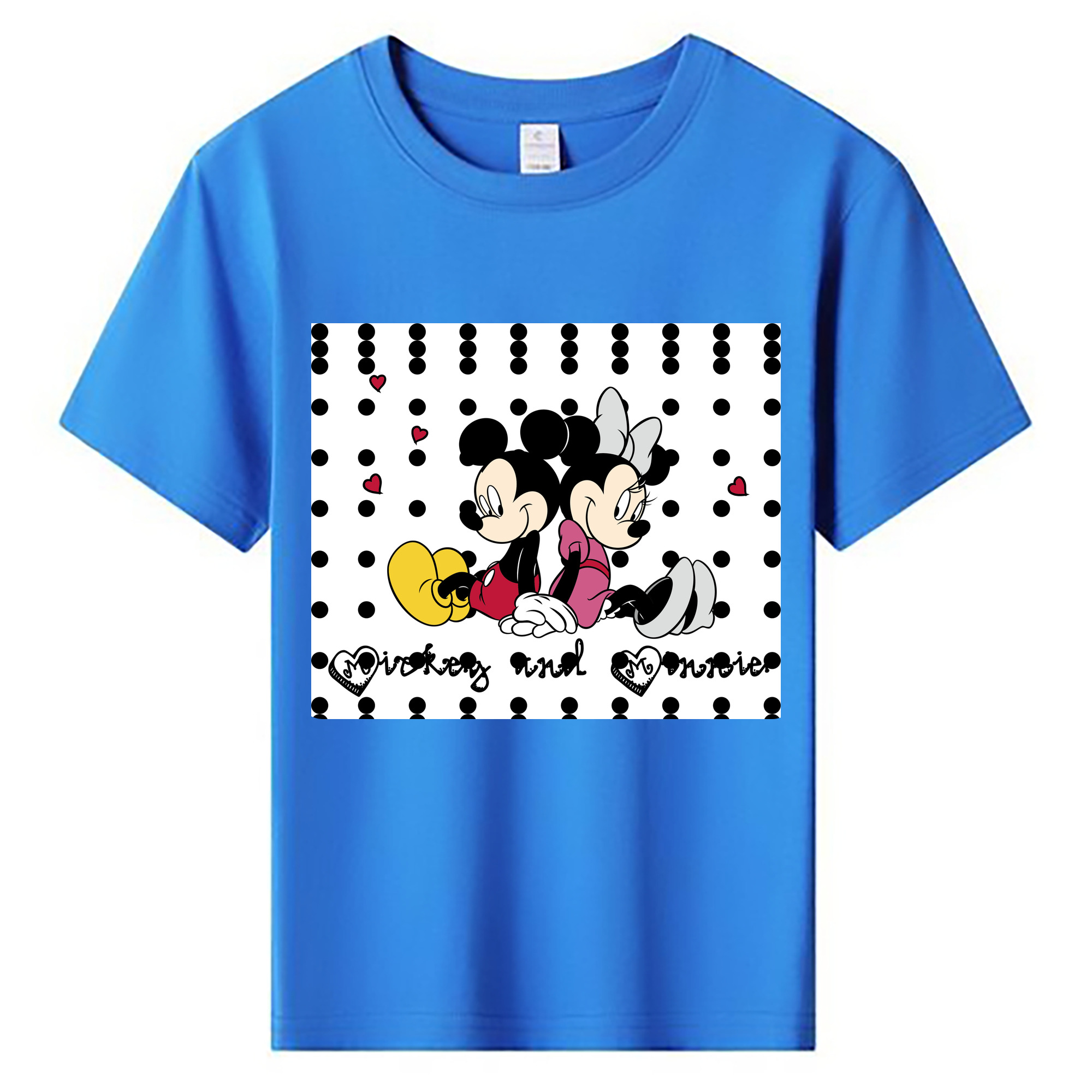ミッキーマウス Mickey Mouse 綿100％キッズTシャツ（フロントプリント）